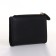 Women's wallet on the button, black color