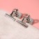 Clips for cuts with a magnet, 3.1 cm, 5 pcs, silver color