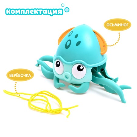 Rasal on the rope "Osminog", waterfowl, turquoise color-2