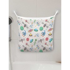 Organizer in a bath on suction cosmic joy, for storing toys and trifles, size 33x39 cm