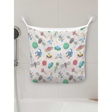 Organizer in a bath on suction cosmic joy, for storing toys and trifles, size 33x39 cm