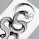 Tattoo on the body Black "Snake" mix 14x7 cm