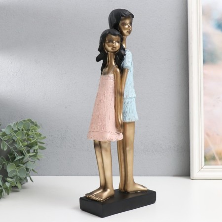 Polystone souvenir "Children - Trust" white -gold 14x7x38 cm-1