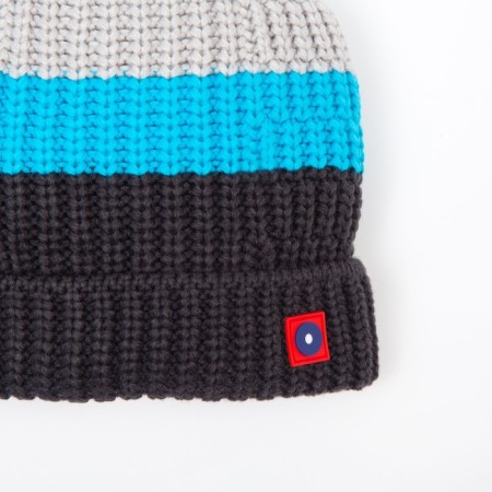 A hat for a boy, the color is gray-blue, size 52-54-1