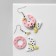Acryl Earrings "Geese" in rescue circles, colored in silver