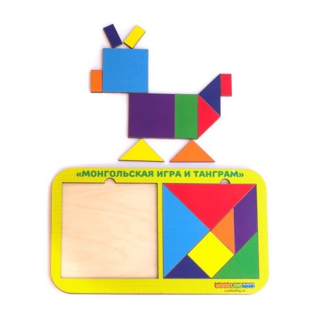 Set of puzzle "Mongolian game and tangram"-5