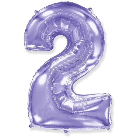 Foil ball 40 “number 2”, lilac, Lilac