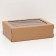 Box for a cake with a window, craft, 30 x 40 x 12 cm