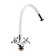 Kitchen mixer Zein Z2103, two -wound, silicone spout, white/chromium