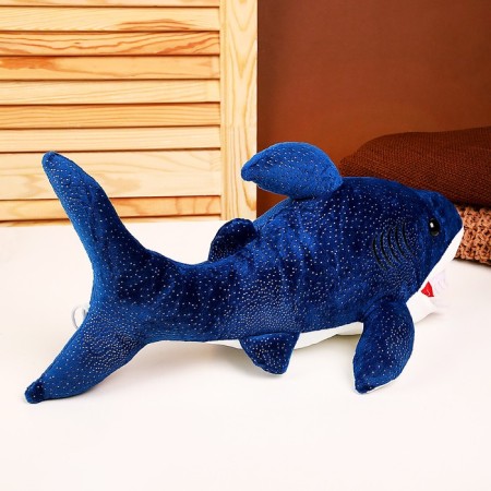 Soft toy "Shark", 40 cm, blue color-2