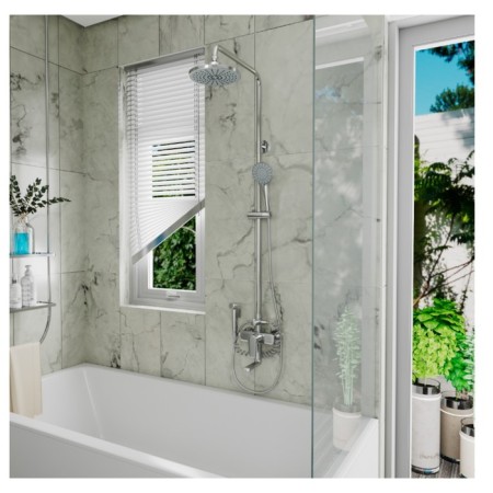 The shower system D&K Bayern fürth DA1524701B18, hygienic shower, tropical shower, chrome-1