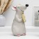Piggy bank "Rat with cheese" gray, 24x16x14cm