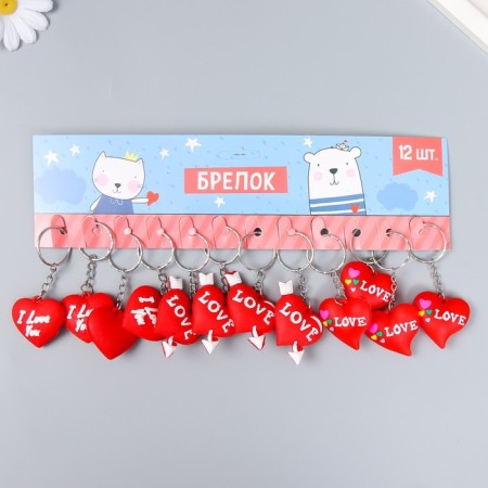 Trick rubber "Heart with the inscription - love" mix 4x3x1.4 cm-4