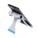 Luazon phone stand, folding, reinforced, adjustable height, white/blue