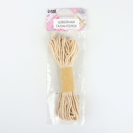 Thread for weaving, cotton, d = 2.5 mm, 10 ± 0.5 m, beige color-4
