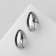 Earrings Plastic "drop" MAX structure, silver color