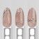 Nail stickers "chains", voluminous, foil, silver color