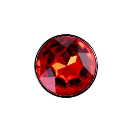 Anal traffic jam, metal, silver, with a crystal of ruby ​​color, 10 cm, D 2.8 cm, 75 g-3