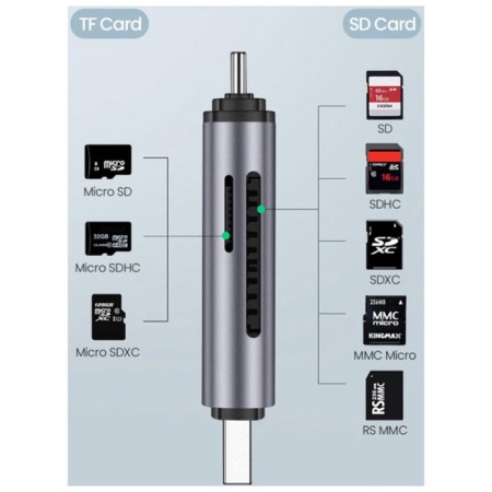 Cartridder Ugreen usb-C + usb-a 3.0 for TF/SD memory cards (50706)-8