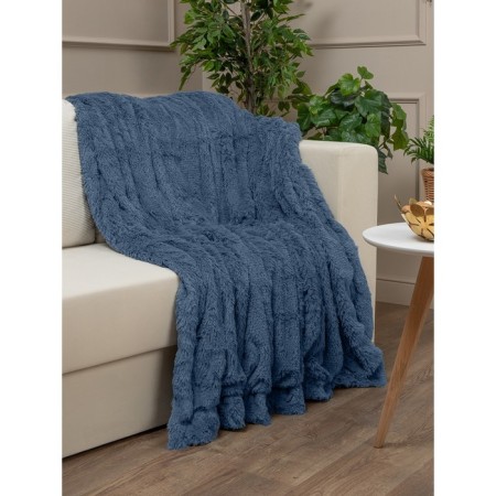Buenas Noches plaid, size 160x220 cm, blue color-4