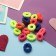 Hair elastic band "Carousel" (set 20 pcs ± 2) stripes, 2 cm, mix