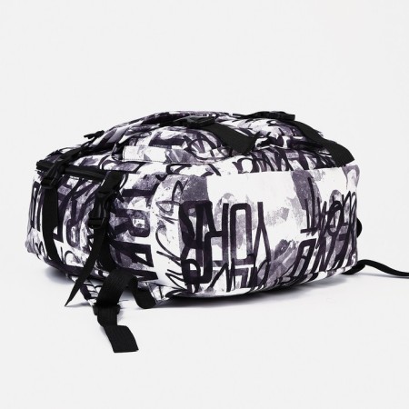 Young backpack from textiles on lightning, 3 pockets, color gray color-2