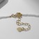 Choker No. 2 "Mallorca" Flower, white color in gold, 35.5 + 5 cm extension cord