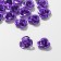 Busina "rose", set of 30 pcs., 12 mm, dark purple color