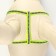 The reflective “bones” set, a collar 120 x 1 cm, Osh 26-42 cm, fire 26-42 cm, green