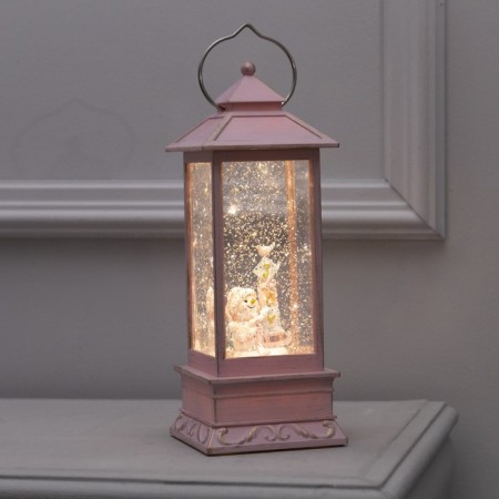 LED figure “Lantern with a snowman” 10.5 × 28 × 10.5 cm, plastic, AAX3 batteries (not in the kit), USB, glow warm white-1