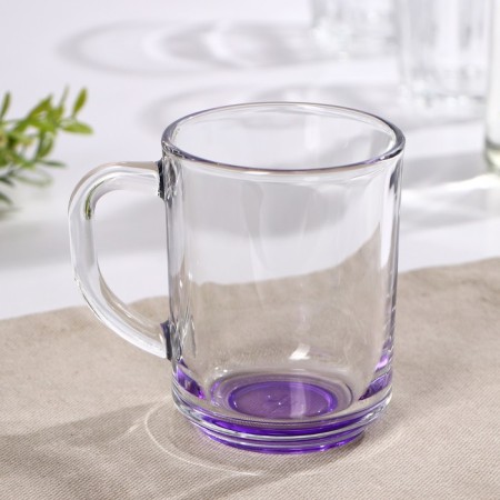Glass mug "jam", 250 ml, purple color-1