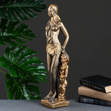 Figure "Negro" 16x15x58cm, black gold-3