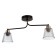 Adele chandelier 2x40W E27 Black/gold 45x12x25cm