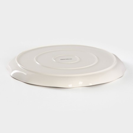 Porcelain dinner lunch shade "Milky Way", D = 25 cm, turquoise color-2