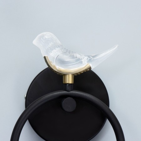 Bra "bird" E27 40W LED 2W gold-black 20.5x12x44.5cm-4
