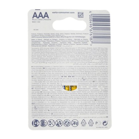 Salt battery Varta Superlife, AAA, R03-4BL, 1.5B, blister, 4 pcs.-1