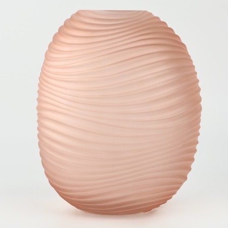 Vase for flowers "aura" made of beige glass 25 × 20 × 20 cm