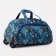 Road bag on wheels, lightning department, outer pocket, blue color