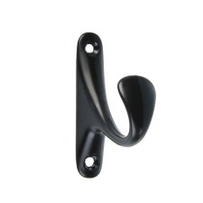 Hook furniture tundra TKO024, one -rod, black, 2 pcs