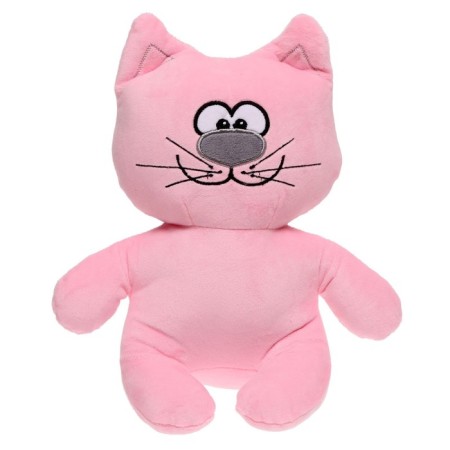 Soft toy "Cat Lucky", pink color, 21 cm