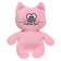 Soft toy "Cat Lucky", pink color, 21 cm