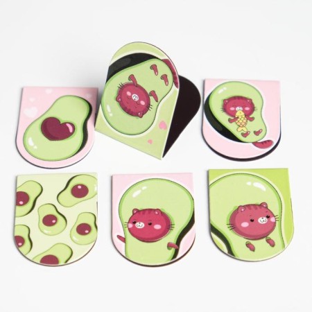 Magnetic bookmarks on the Avocato substrate, 6 pcs-3