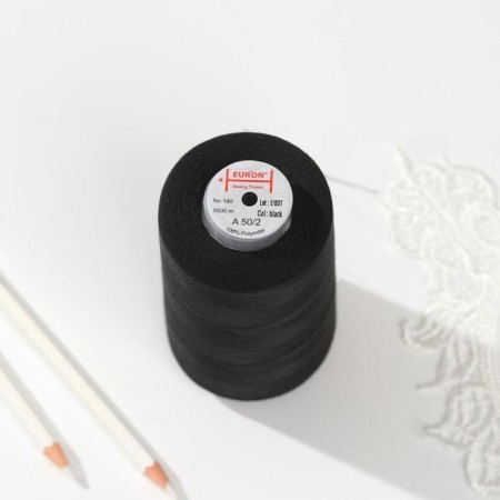 Threads 50/2, No. 140, 5000 m, black color No. 1325-2