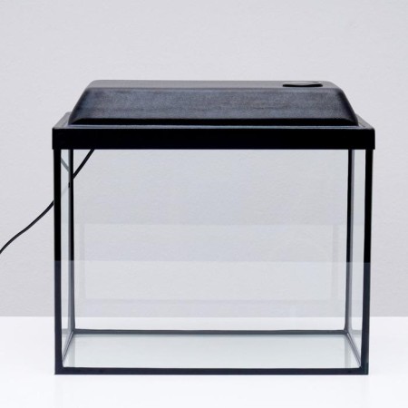 Aquarium "rectangular" with a lid, 35 liters, 42 x 25 x 33/38 cm, black-1