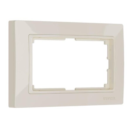 Frame for a double outlet WL03-FRAME-01-DBL, ivory color-1