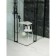 Apollo seat for the bathroom, with a holder, shelf, aluminum, plastic, 30x43 cm, white color