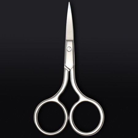 Manicure scissors "Premium", bent, wide, 9 cm, on the blist, silver color-4