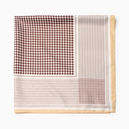 Women's scarf minku 70*70 cm, brown-2