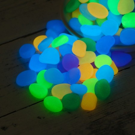 Decorative stones for the aquarium, luminous, 20 mm, 500 g, mix-1