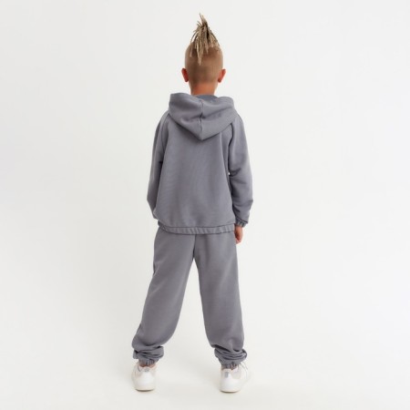 Kids (hoodies, trousers) minku color gray, height 122-7